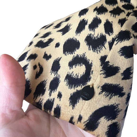 Scotch & Soda Velvet Leopard Cheetah Plush Print Blazer Suit Coat Jacket Small - Picture 5 of 14